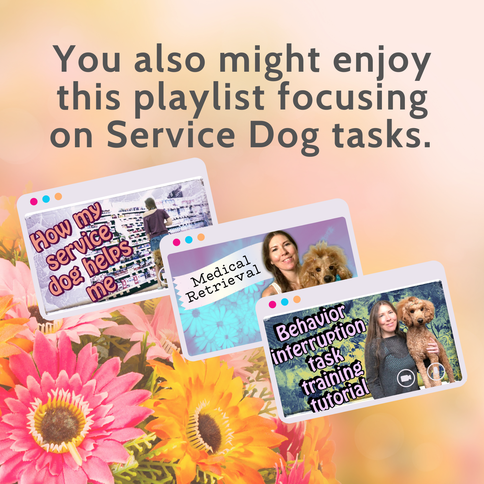 Service dog task videos