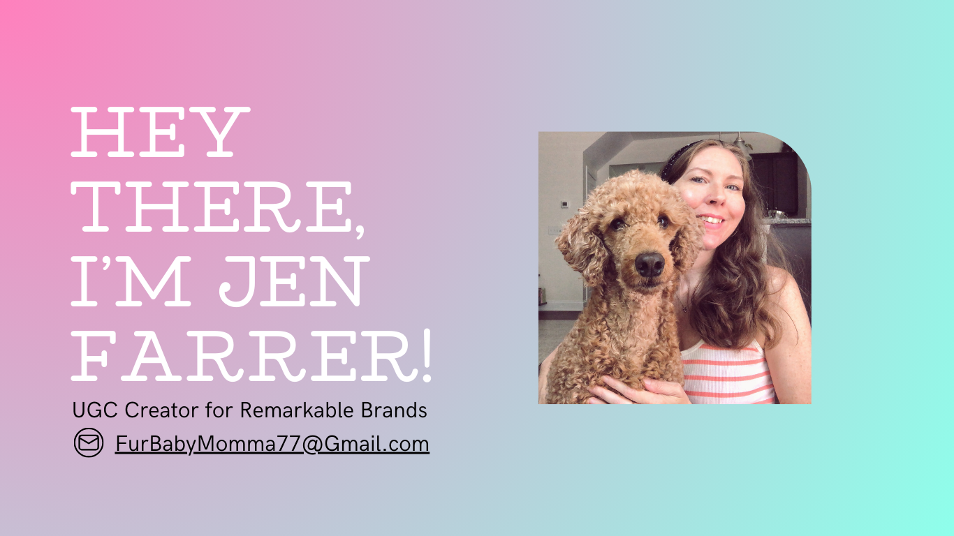 Jen Farrer UGC Creator, dog UGC, vegan UGC,