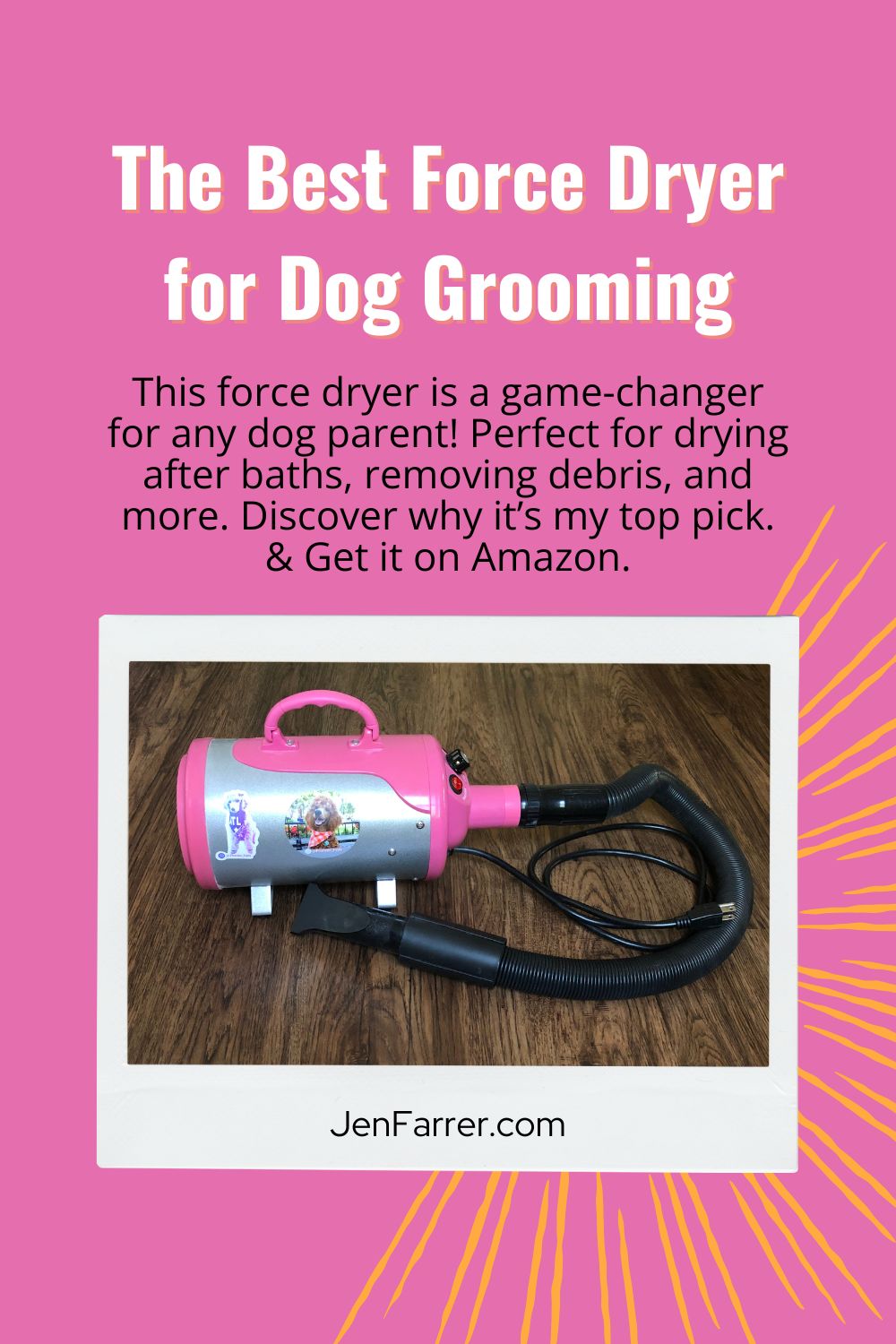 Force dryers are great for any dog, clean off debris, look for fleas and ticks and more.