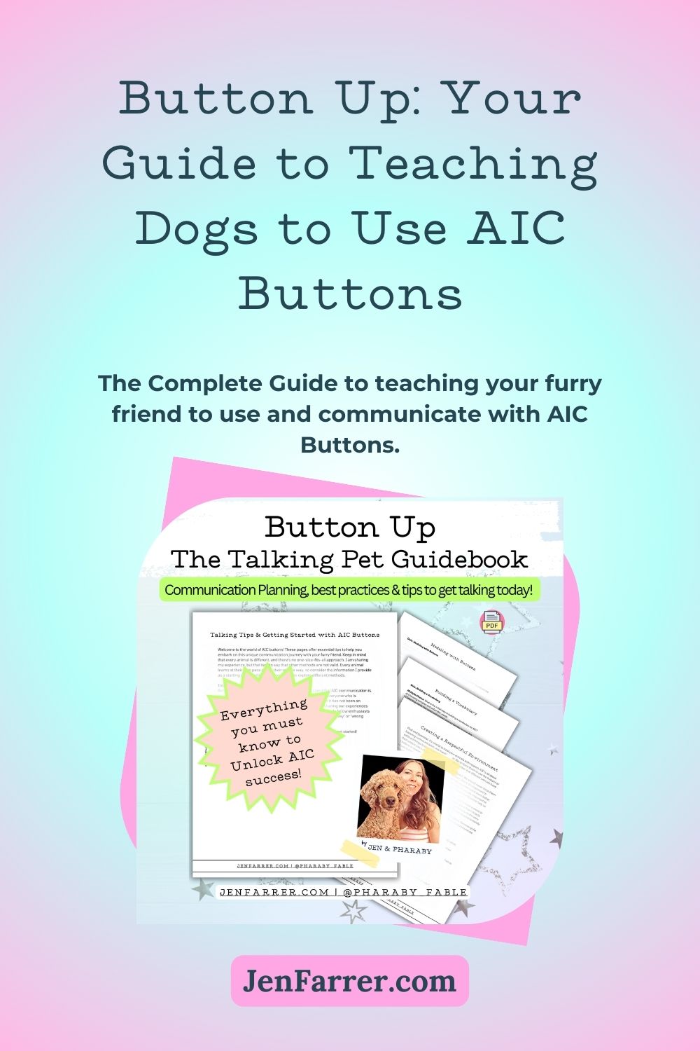 Button Up is the ultimate guide for teaching your dog to use communication buttons. Empower your dog to express their needs and feelings with this comprehensive guide.