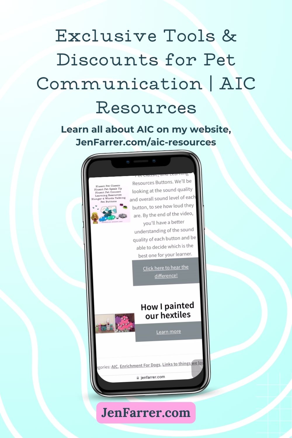 Explore our AIC Resources page to find tools and guides on how to help your dog communicate using buttons.